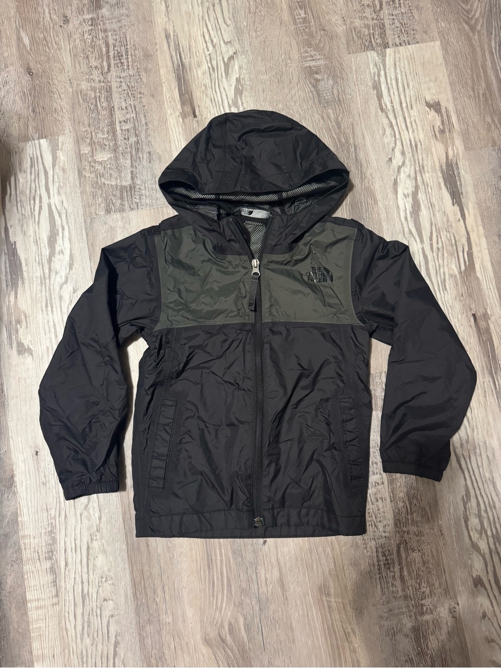 Kids North Face Black Youth Hooded Rain Jacket
